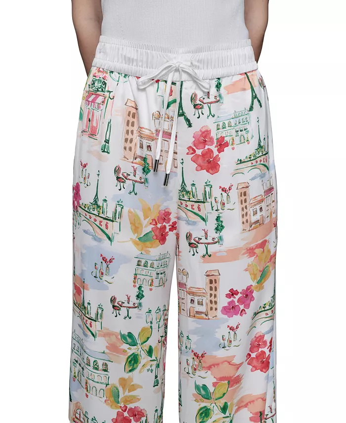 Alfani KARL LAGERFELD PARIS Petite Multi-Print Soft Pants Women's Fashion Shoes & Accessories