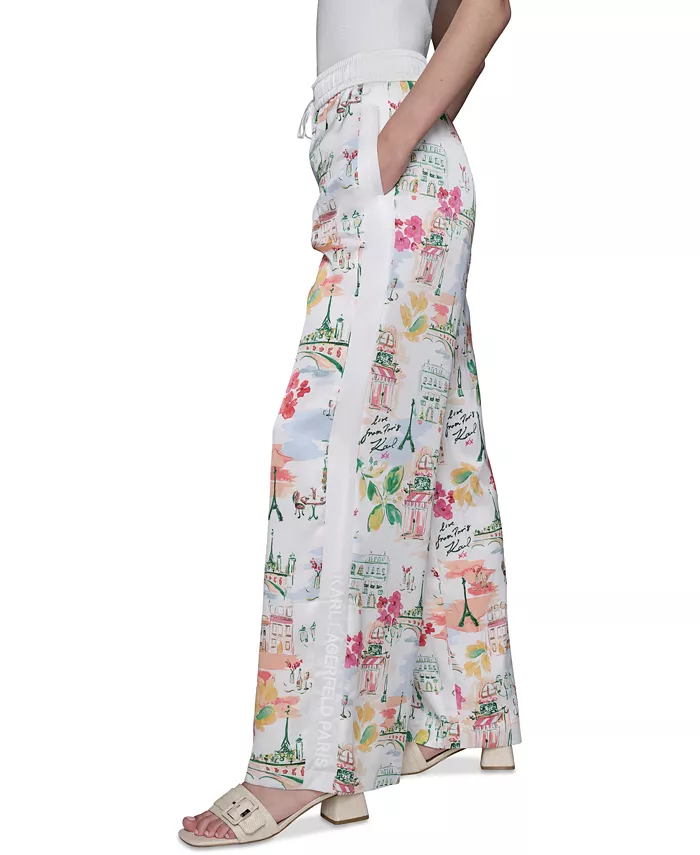 Alfani KARL LAGERFELD PARIS Petite Multi-Print Soft Pants Women's Fashion Shoes & Accessories