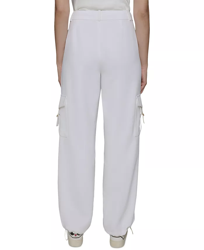 Alfani KARL LAGERFELD PARIS Women's Adjustable Bungee-Hem Cargo Pants Women's Fashion Shoes & Accessories