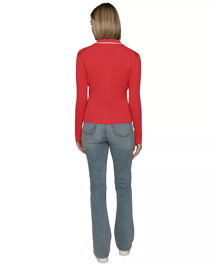 Alfani KARL LAGERFELD PARIS Women's Contrast-Trim Four-Pocket Cardigan Women's Fashion Shoes & Accessories
