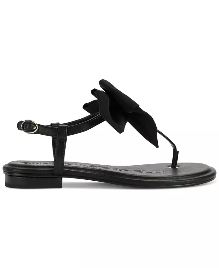 Alfani KARL LAGERFELD PARIS Women's Cristi Bow Flat Sandals Women's Fashion Shoes & Accessories