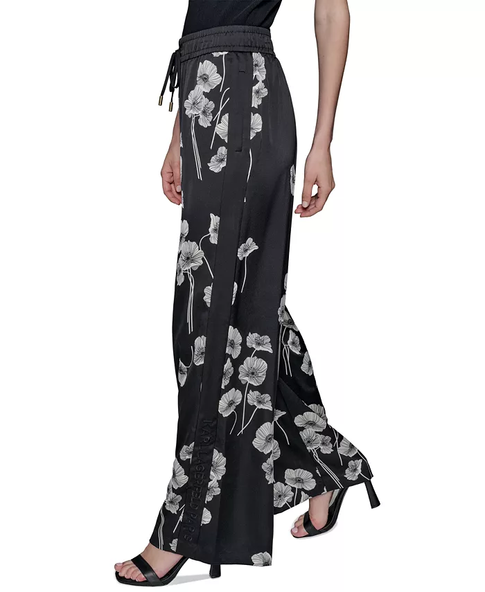 Alfani KARL LAGERFELD PARIS Women's Floral-Print Drawstring Pants Women's Fashion Shoes & Accessories