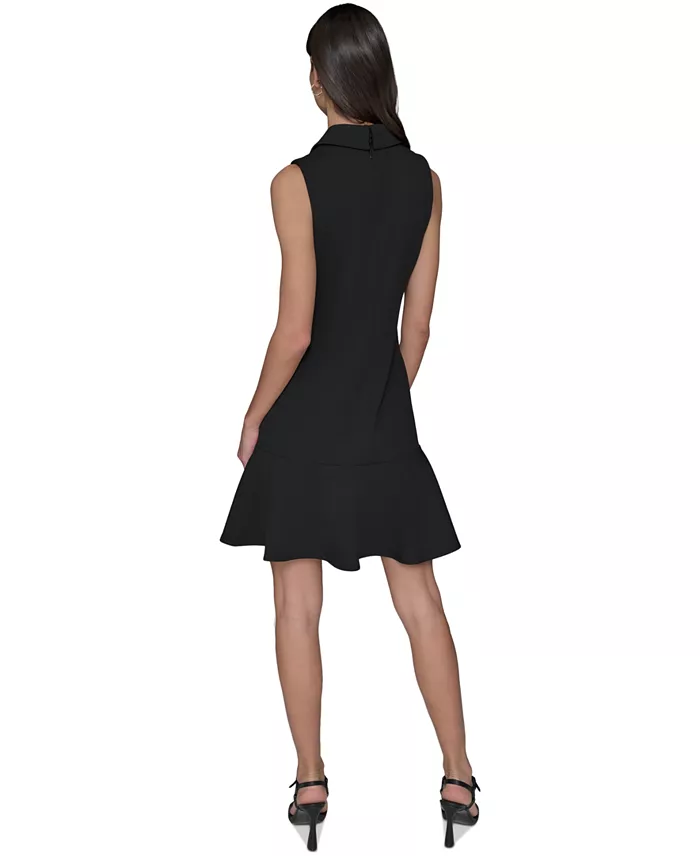 Alfani KARL LAGERFELD PARIS Women's Flower-Button Collared Sleeveless Shift Dress Women's Fashion Shoes & Accessories