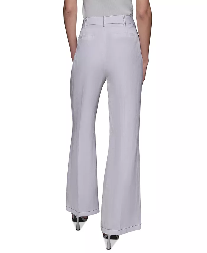 Alfani KARL LAGERFELD PARIS Women's Linen-Blend Wide-Leg Sailor Pants Women's Fashion Shoes & Accessories