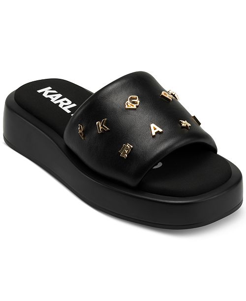 alfani KARL LAGERFELD PARIS Women's Opal Studded Sandals Women's Fashion Shoes & Accessories