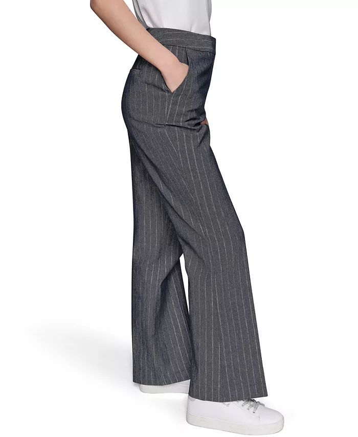 Alfani KARL LAGERFELD PARIS Women's Pinstriped Flare-Leg Pants Women's Fashion Shoes & Accessories