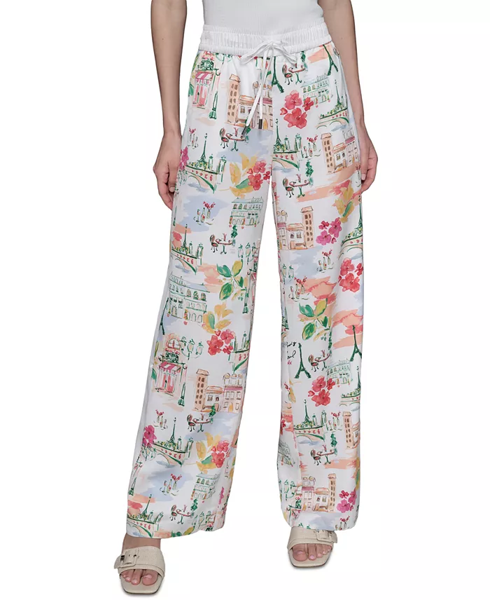 Alfani KARL LAGERFELD PARIS Women's Printed Pull-On Pants Women's Fashion Shoes & Accessories