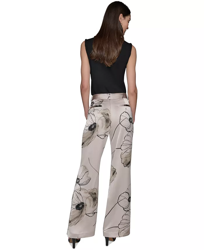Alfani KARL LAGERFELD PARIS Women's Printed Satin Pants Women's Fashion Shoes & Accessories