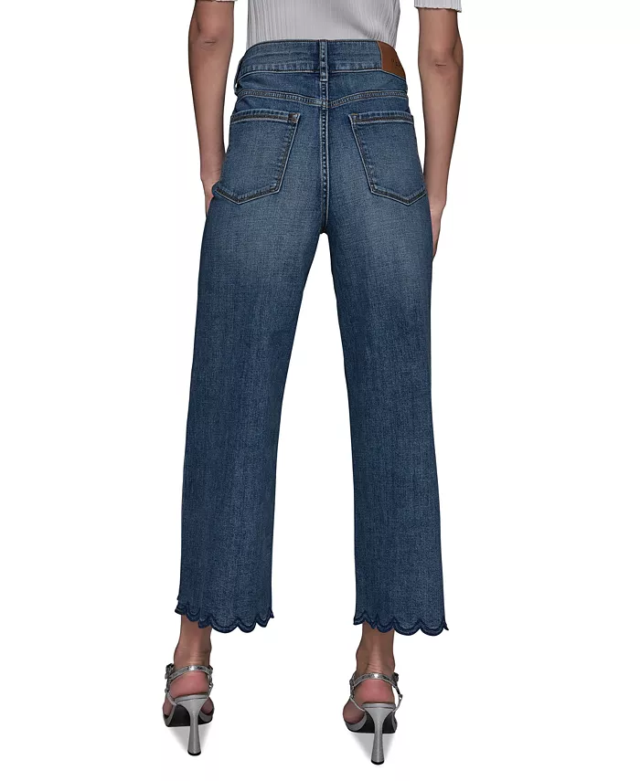 Alfani KARL LAGERFELD PARIS Women's Scallop-Edge Cropped Jeans Women's Fashion Shoes & Accessories