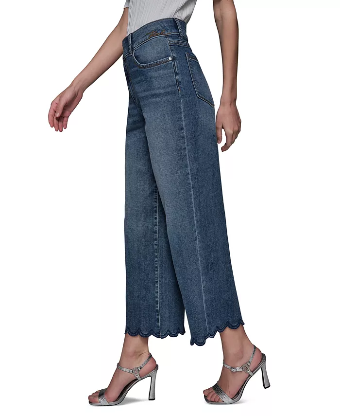Alfani KARL LAGERFELD PARIS Women's Scallop-Edge Cropped Jeans Women's Fashion Shoes & Accessories