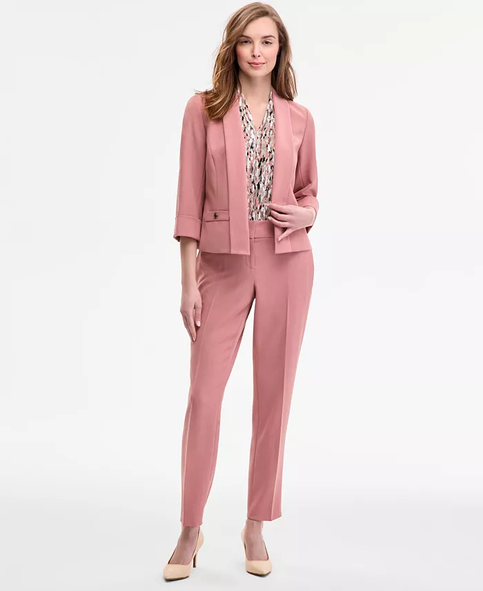 Alfani Kasper Women's 3/4-Sleeve Shawl-Collar Blazer Regular & Petite Women's Fashion Shoes & Accessories