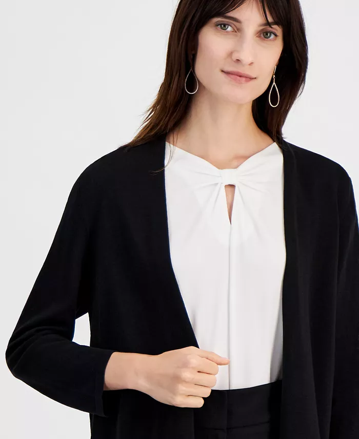 Alfani Kasper Women's Long Sleeve Cardigan Sweater Regular & Petite Women's Fashion Shoes & Accessories