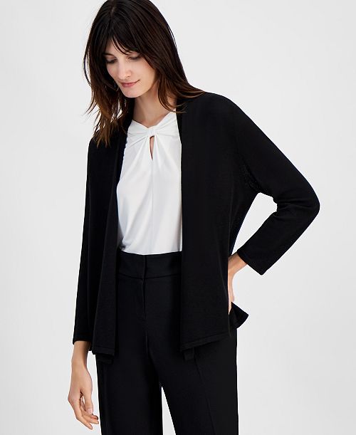 alfani Kasper Women's Long Sleeve Cardigan Sweater Regular & Petite Women's Fashion Shoes & Accessories