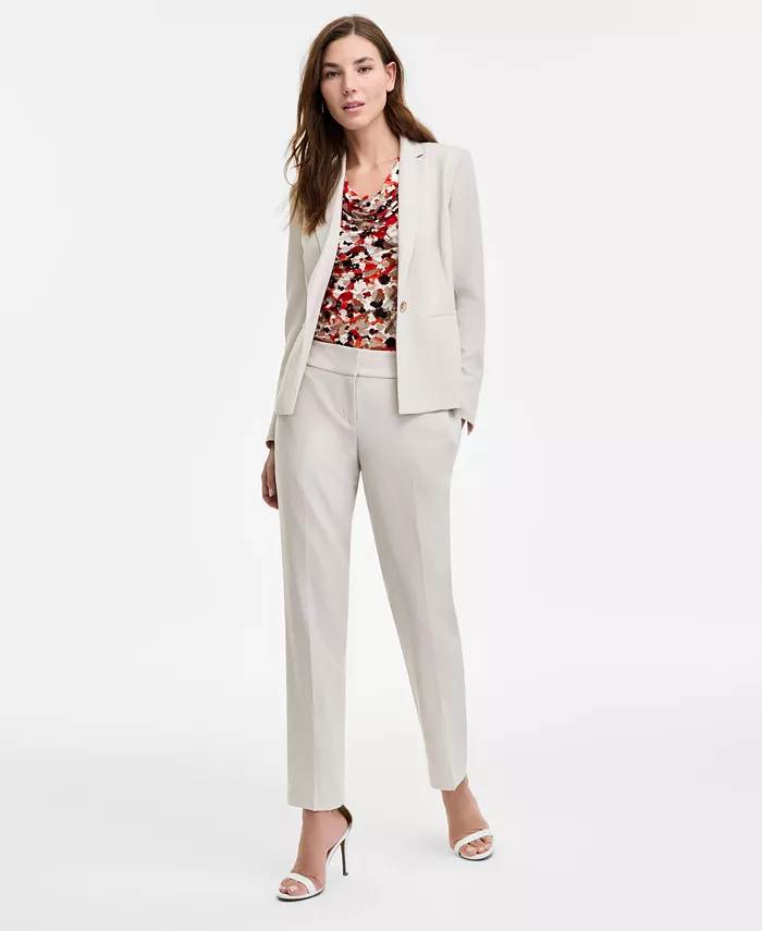Alfani Kasper Women's Seamed One-Button Blazer Regular & Petite Women's Fashion Shoes & Accessories