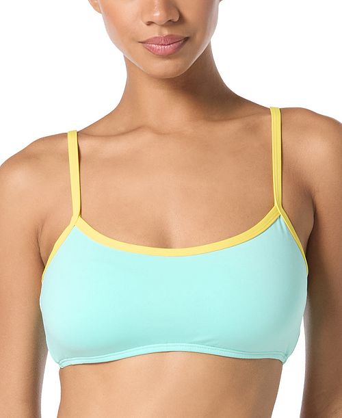 alfani Kate Spade Women's Contrast-Trim Bralette Bikini Top Exclusively at Macy's Women's Fashion Shoes & Accessories