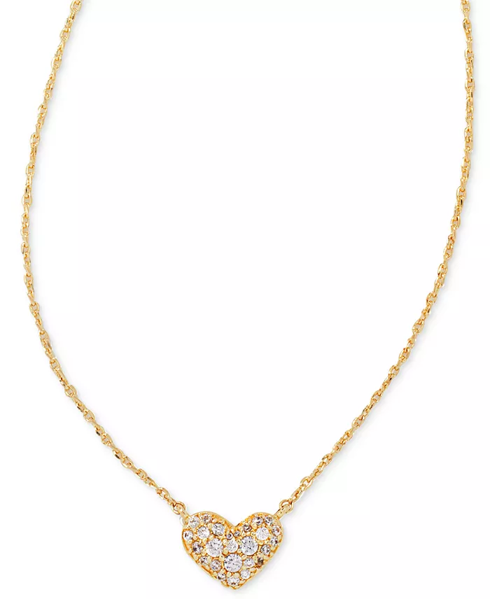 Alfani Kendra Scott 2-Pc. Set Pavé Heart 19" Necklaces Jewelry & Watches