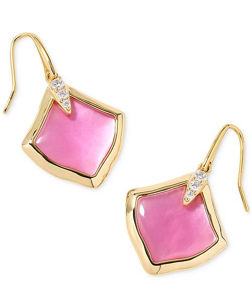 alfani Kendra Scott Pavé & Color Mother-of-Pearl Drop Earrings Jewelry & Watches