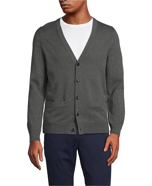 alfani Lands' End Big & Tall Fine Gauge Cotton Cardigan Men's Fashion & Accessories