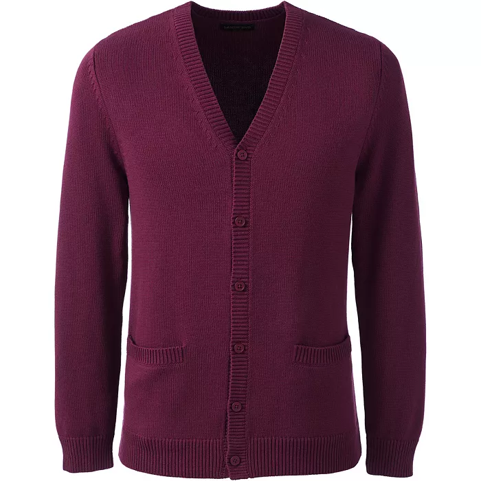 Alfani Lands' End Men's Cotton Modal Button Front Cardigan Sweater Men's Fashion & Accessories