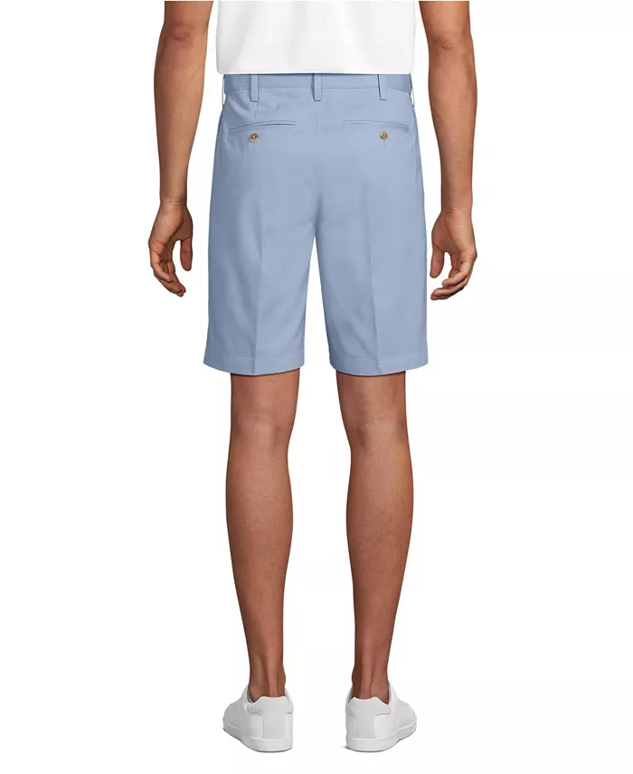 Alfani Lands' End Men's No Iron 9" Comfort Waist Pleated Front Chino Short Men's Fashion & Accessories