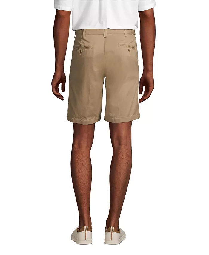 Alfani Lands' End Men's No Iron 9" Comfort Waist Pleated Front Chino Short Men's Fashion & Accessories