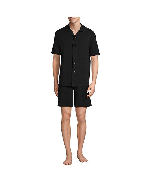 alfani Lands' End Men's Short Sleeve Cooling Knit Pajama Short Set Men's Fashion & Accessories