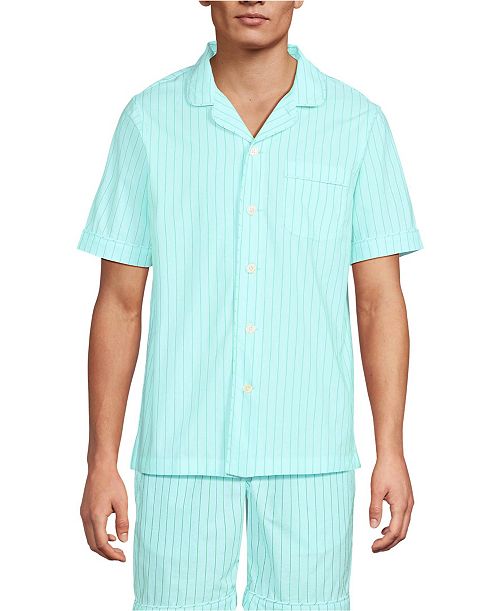 alfani Lands' End Men's Short Sleeve Essential Pajama Shirt Men's Fashion & Accessories