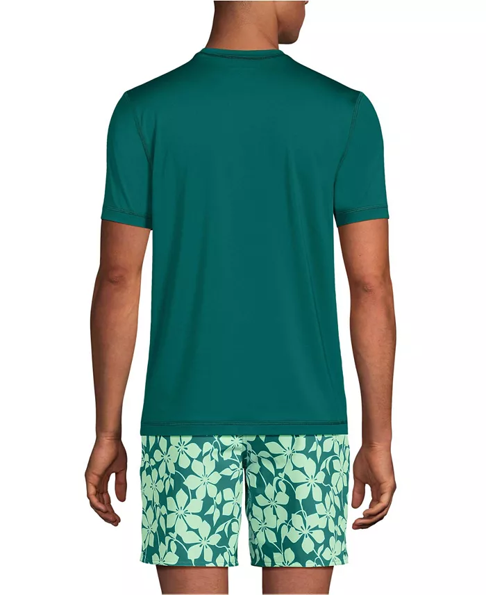 Alfani Lands' End Men's SunShade UPF 50 Short Sleeve Swim Tee Cooling Rash Guard Men's Fashion & Accessories
