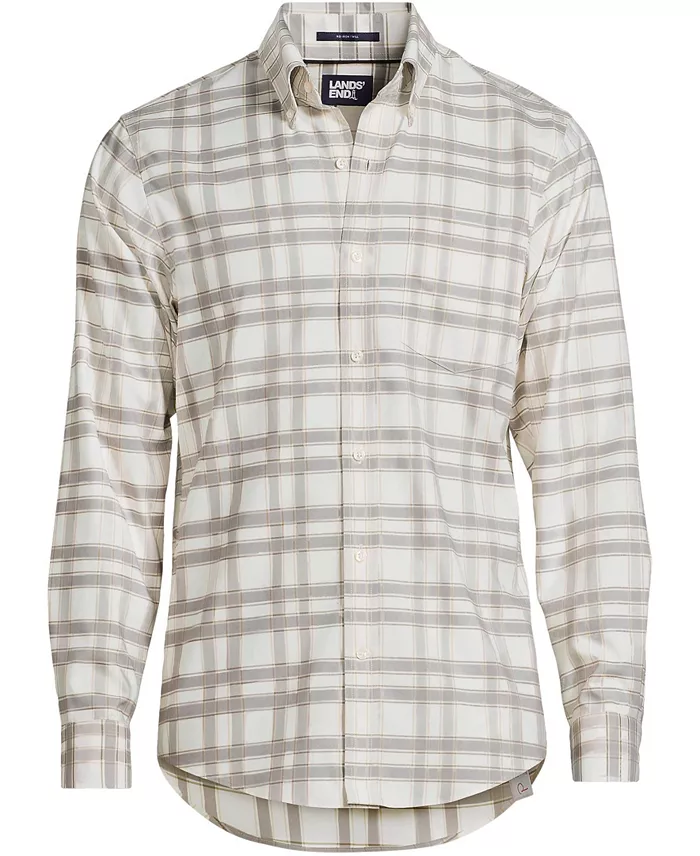 Alfani Lands' End Men's Traditional Fit No Iron Twill Shirt Men's Fashion & Accessories