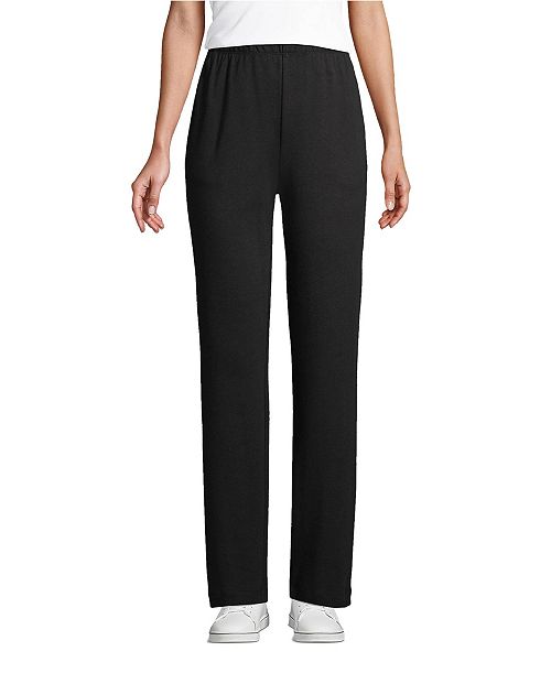 alfani Lands' End Petite Sport Knit High Rise Elastic Waist Pants Women's Fashion Shoes & Accessories