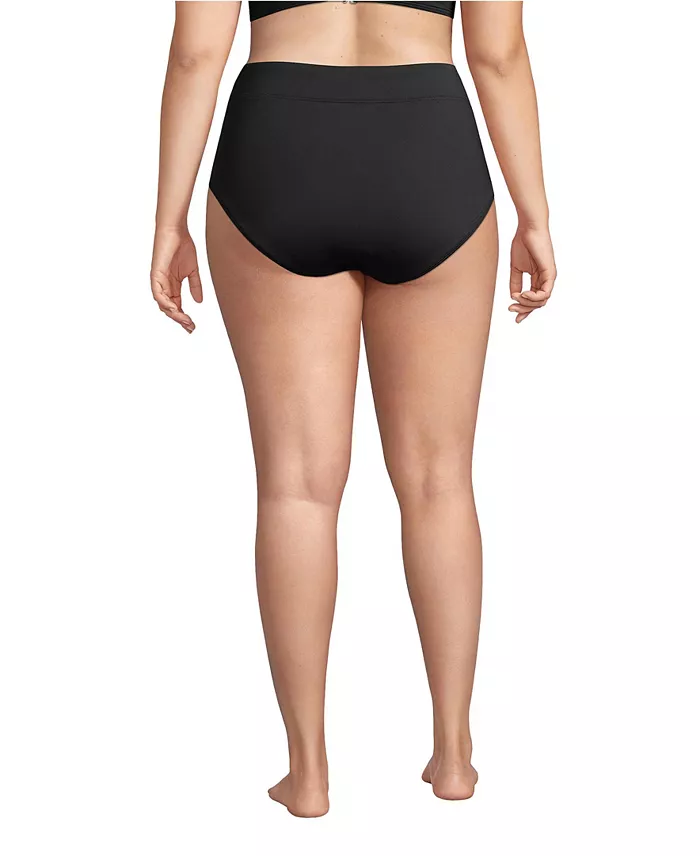Alfani Lands' End Plus Size Tummy Control High Waisted Bikini Swim Bottoms Women's Fashion Shoes & Accessories