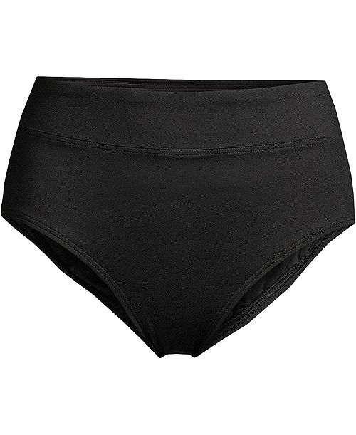 alfani Lands' End Plus Size Tummy Control High Waisted Bikini Swim Bottoms Women's Fashion Shoes & Accessories