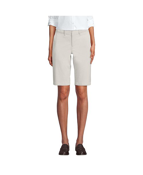 alfani Lands' End Women's Classic 12" Chino Shorts Women's Fashion Shoes & Accessories