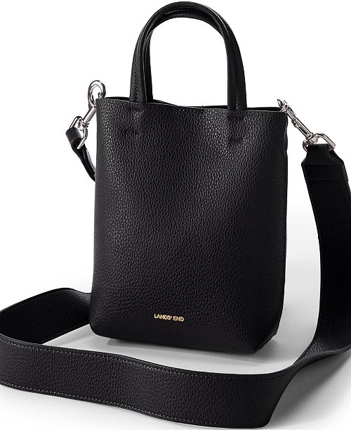 alfani Lands' End Women's Faux Leather Crossbody Bag Handbags Purses & Accessories