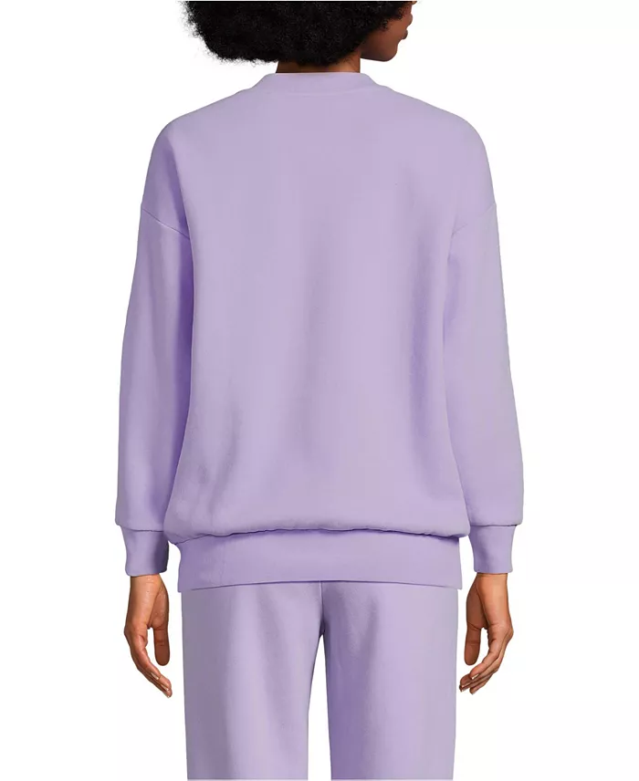 Alfani Lands' End Women's Serious Sweats Oversized Long Sleeve Crew Neck Sweatshirt - Set Top Women's Fashion Shoes & Accessories