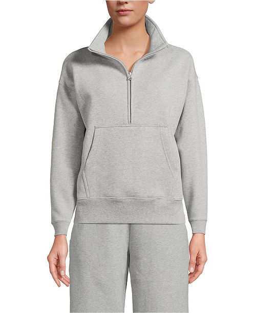 alfani Lands' End Women's Serious Sweats Relaxed Long Sleeve Half Zip Sweatshirt - Set Top Women's Fashion Shoes & Accessories