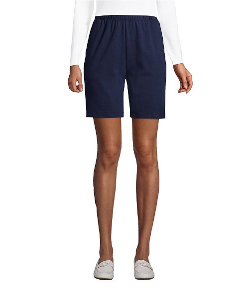 alfani Lands' End Women's Sport Knit High Rise Shorts Women's Fashion Shoes & Accessories