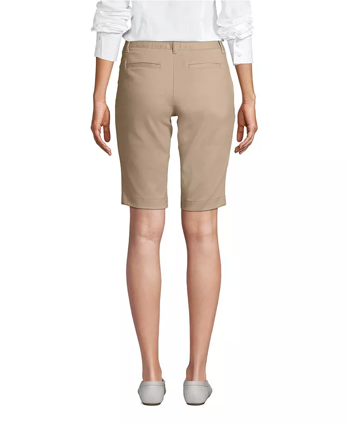 Alfani Lands' End Women's Stretch Chino Bermuda Shorts Women's Fashion Shoes & Accessories