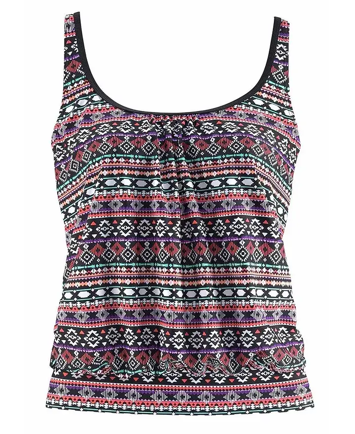 Alfani LASCANA Women's Oversized Tankini Swimsuit Top Women's Fashion Shoes & Accessories