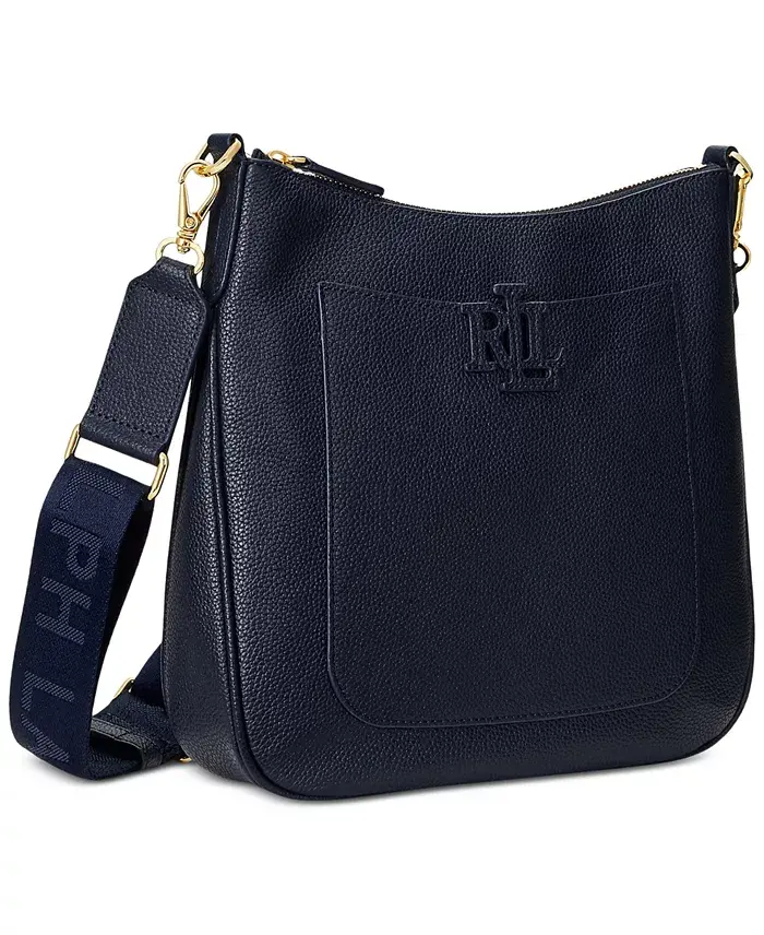 Alfani Lauren Ralph Lauren Cameryn Pebbled Leather Small Crossbody Handbags Purses & Accessories