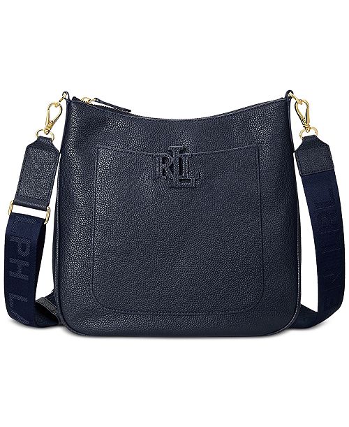 alfani Lauren Ralph Lauren Cameryn Pebbled Leather Small Crossbody Handbags Purses & Accessories