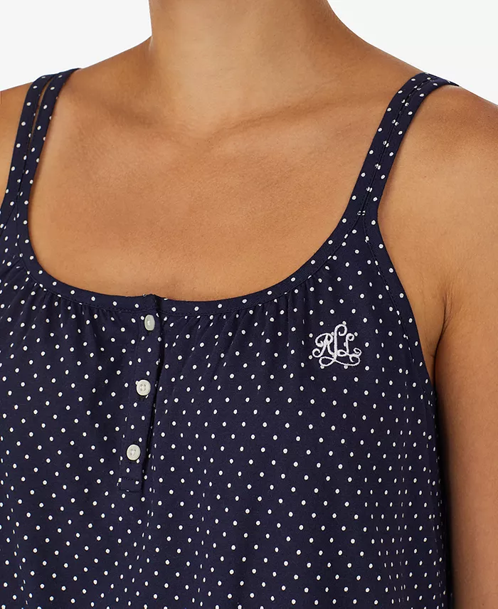 Alfani Lauren Ralph Lauren Cotton Knit Double-Strap Nightgown Women's Fashion Shoes & Accessories