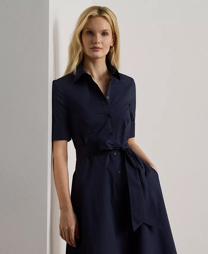 Alfani Lauren Ralph Lauren Cotton Shirtdress Women's Fashion Shoes & Accessories
