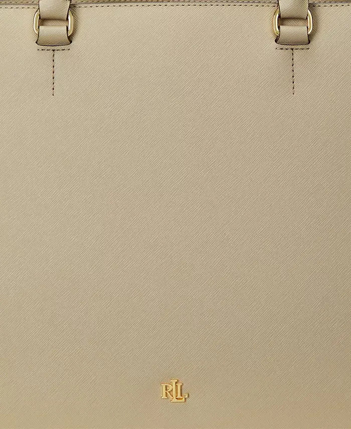 Alfani Lauren Ralph Lauren Crosshatch Leather Large Hanna Satchel Handbags Purses & Accessories