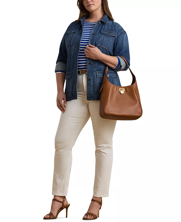 Alfani Lauren Ralph Lauren Leather Medium Tanner Shoulder Bag Handbags Purses & Accessories