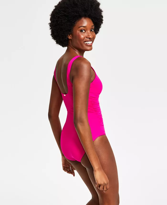 Alfani Lauren Ralph Lauren Ring Over The Shoulder One Piece Swimsuit Women's Fashion Shoes & Accessories
