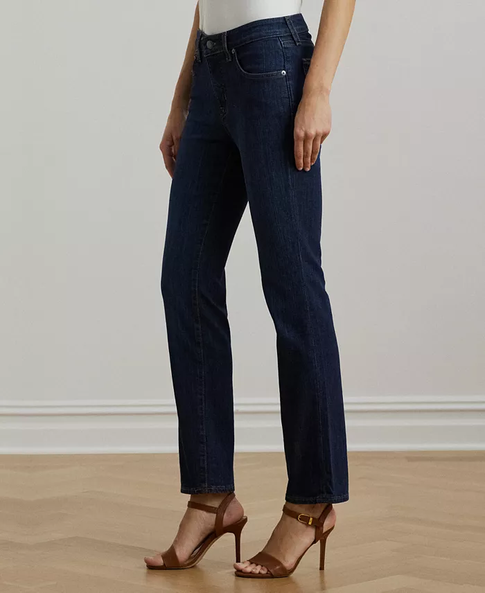 Alfani Lauren Ralph Lauren Super Stretch Premier Mid-Rise Straight Jeans Regular And Short Lengths Women's Fashion Shoes & Accessories
