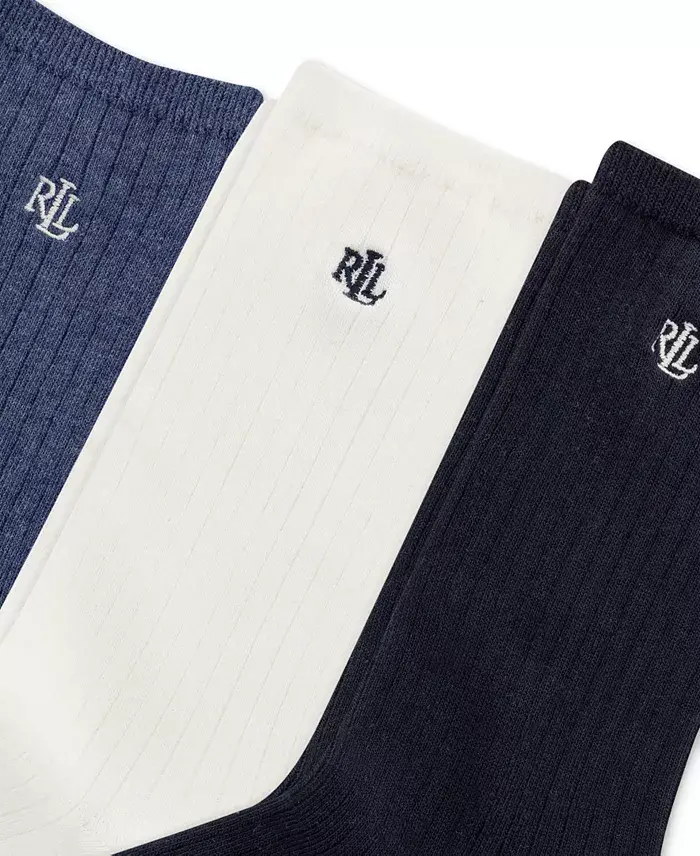 Alfani Lauren Ralph Lauren Women's 3-Pk. Classic Rib Trouser Socks Women's Fashion Shoes & Accessories