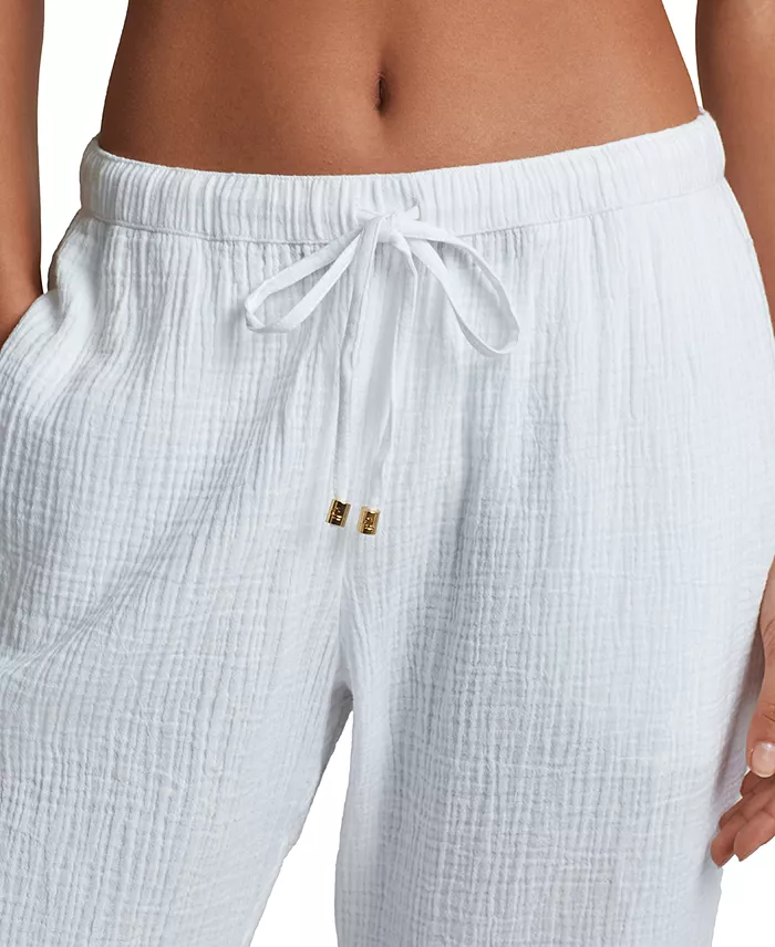 Alfani Lauren Ralph Lauren Women's Cotton Pull-On Cover-Up Pants Women's Fashion Shoes & Accessories