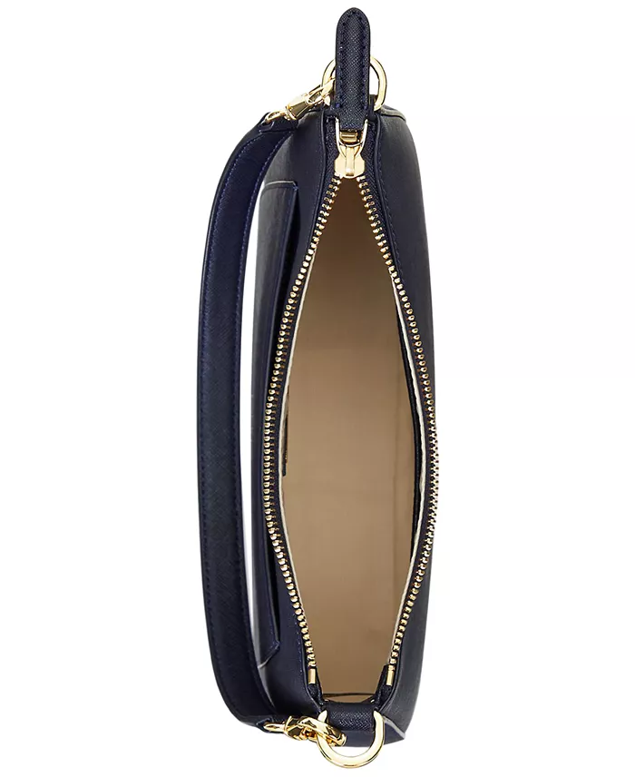 Alfani Lauren Ralph Lauren Women's Crosshatch Leather Medium Danni Shoulder Bag Handbags Purses & Accessories